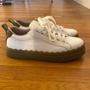 Chloe White & Brown Lauren Sneakers size 37
